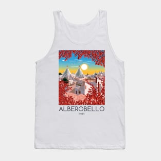 A Pop Art Travel Print of Alberobello - Italy Tank Top